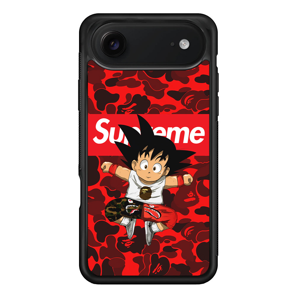 Bape Goku Red Camo Supreme iPhone 17 Air Case | Slim Rubber Case for iPhone 17 Air