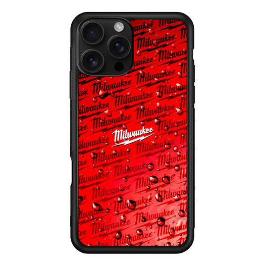 Milwaukee Tool Water Droplet iPhone 16 Pro Case | Slim Rubber Case for iPhone 16 Pro