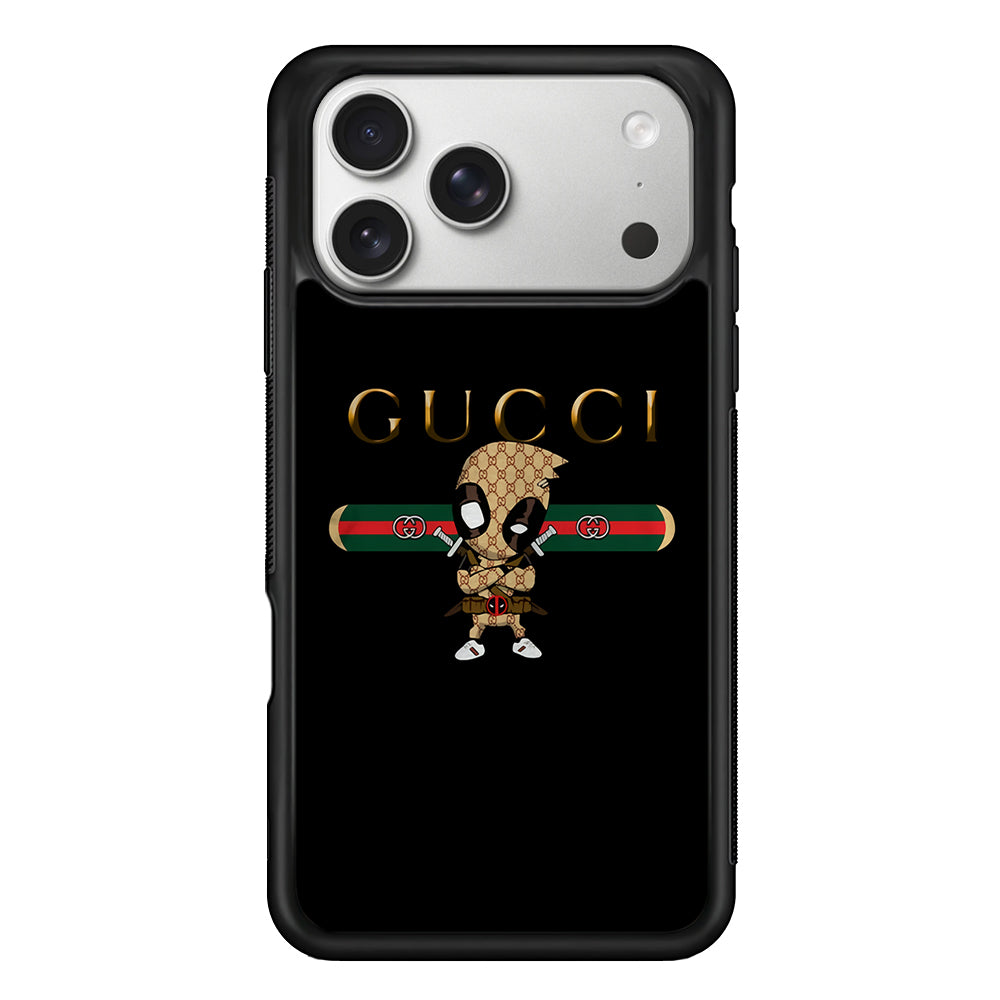 Gucci Deadpool Style iPhone 17 Pro Case | Slim Rubber Case for iPhone 17 Pro