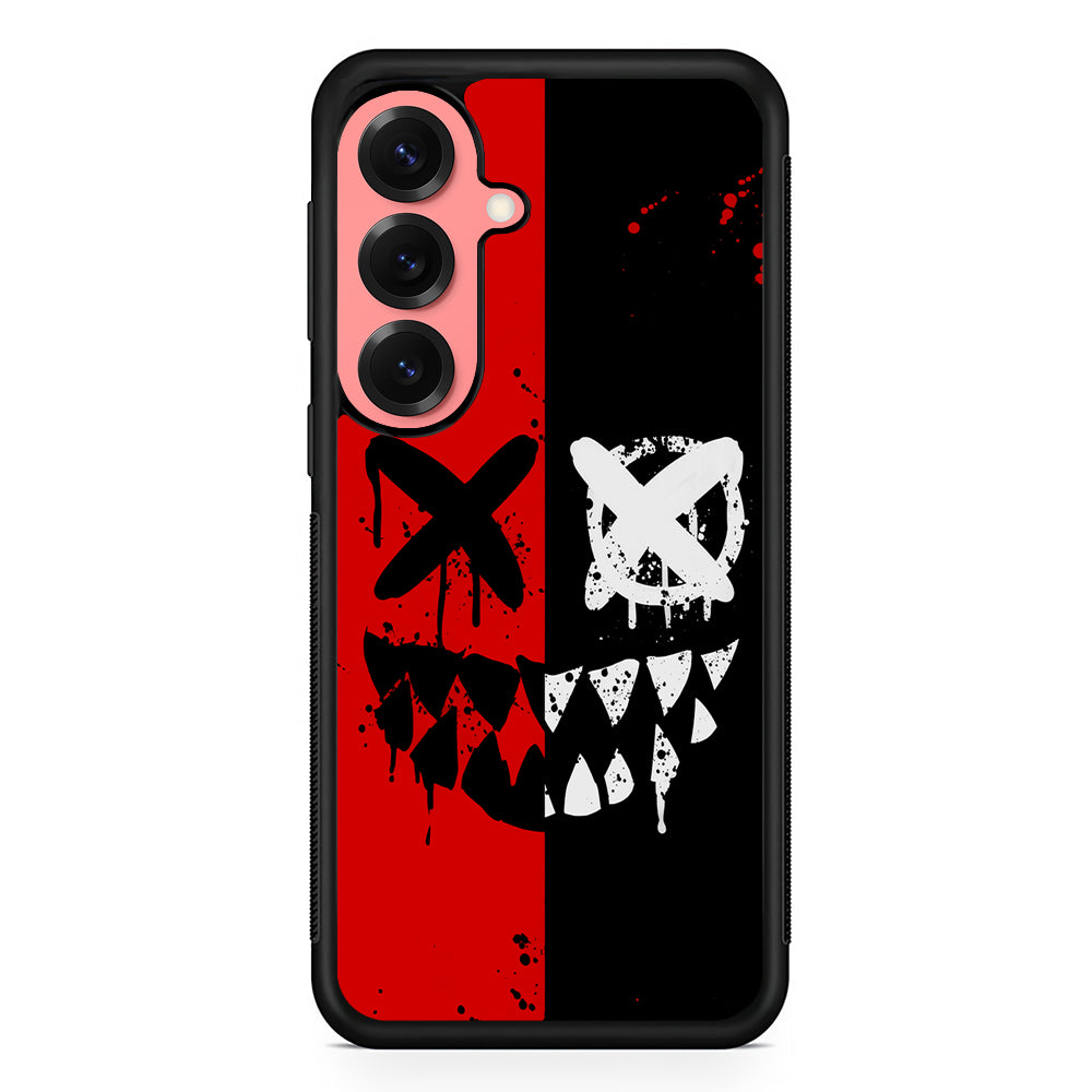 Bad Smiley Face Red Black Samsung Galaxy S25 Case | Protective Case for Samsung Galaxy S25