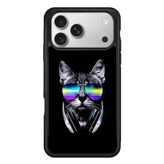 Music Lover Cat DJ iPhone 17 Pro Case | Slim Rubber Case for iPhone 17 Pro