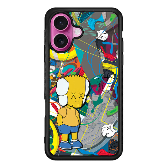 Kaws Doodle Bart Cover iPhone 17 Case | Slim Rubber Case for iPhone 17