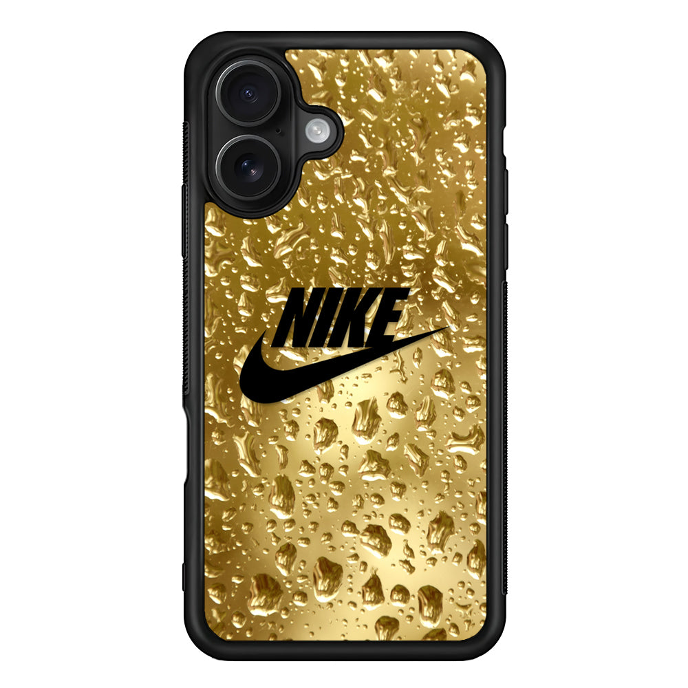Nike Golden Water Drop iPhone 16 Case - Oxvistore