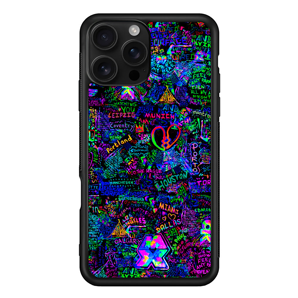 Mylo Xyloto Coldplay Graffiti iPhone 16 Pro Case | Durable Protective Case for iPhone 16 Pro