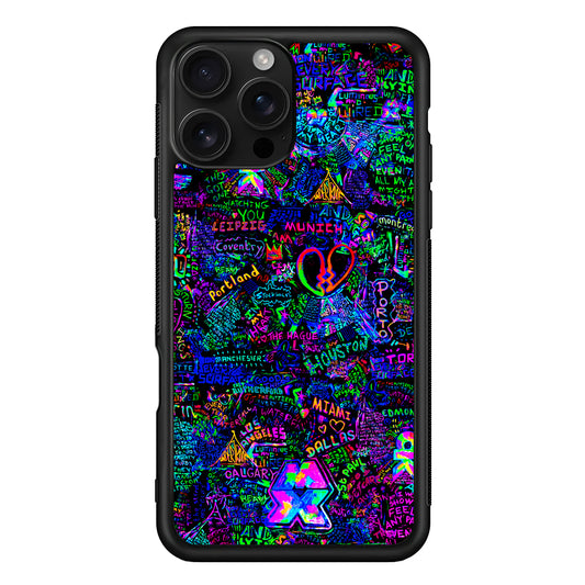 Mylo Xyloto Coldplay Graffiti iPhone 16 Pro Case | Durable Protective Case for iPhone 16 Pro