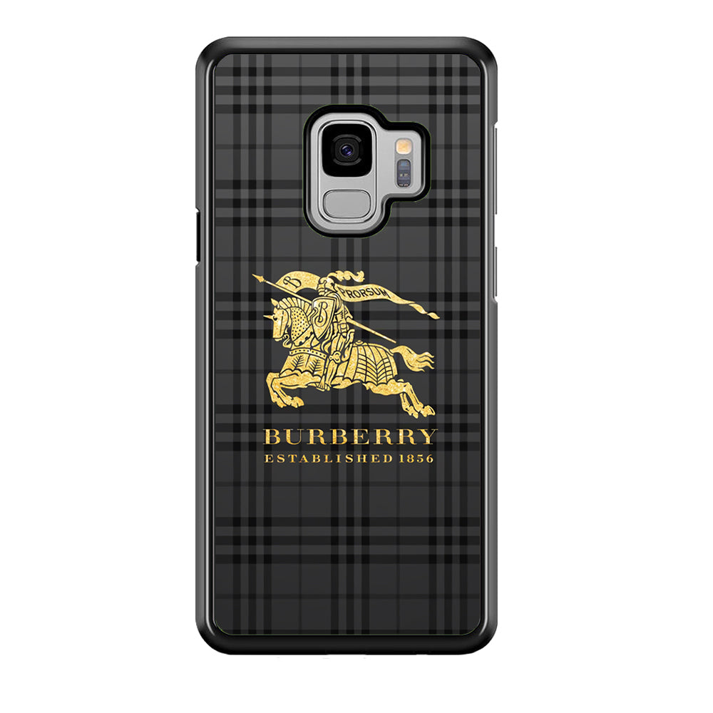 Burberry Simple Dark Grey Samsung Galaxy S9 Case | Slim Rubber Case for Samsung Galaxy S9