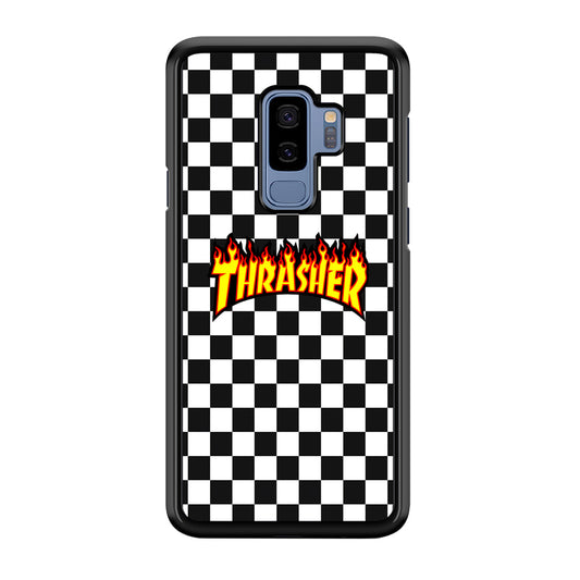 Thrasher Chess Pattern Samsung Galaxy S9 Plus Case | Slim Rubber Case for Samsung Galaxy S9 Plus