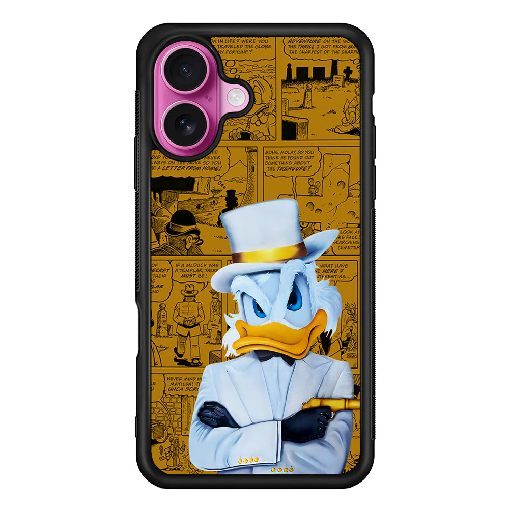 Scrooge McDuck Comic iPhone 17 Case | Slim Protective Rubber Phone Cover