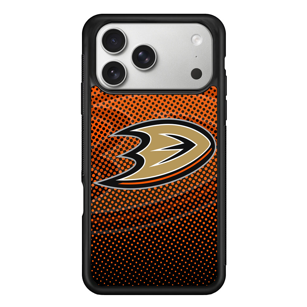 Anaheim Ducks Dot iPhone 17 Pro Case | Slim Rubber Case for iPhone 17 Pro
