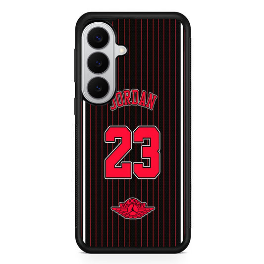 Air Jordan Emblem on Jersey Samsung Galaxy S26 Case | Slim Samsung Galaxy S26 Rubber Case