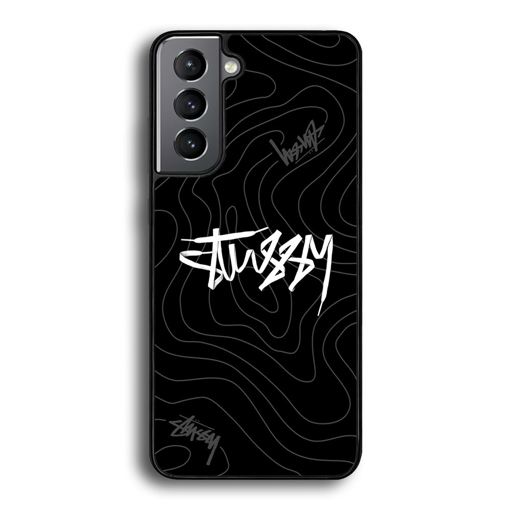 Stussy Black Vibes Samsung Galaxy S21 Case | Slim Rubber Case for Samsung Galaxy S21