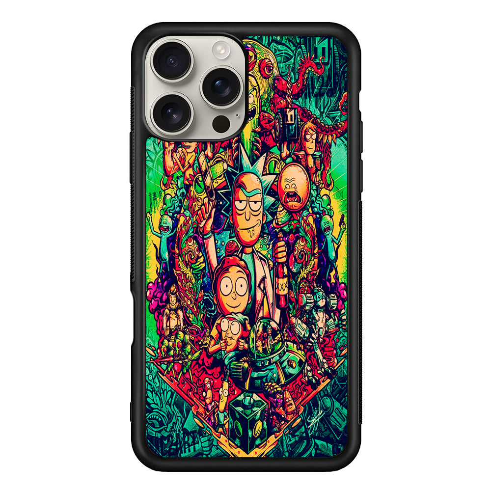 Rick and Morty Cartoon Art iPhone 16 Pro Max Case | Stylish Protective Case for iPhone 16 Pro Max