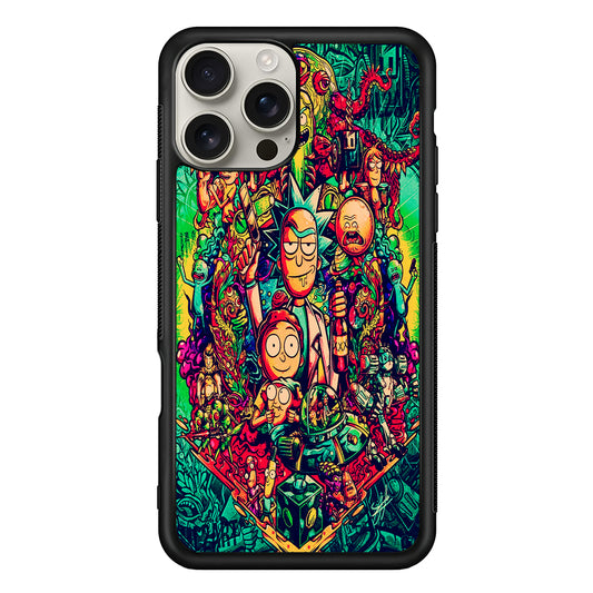Rick and Morty Cartoon Art iPhone 16 Pro Max Case | Stylish Protective Case for iPhone 16 Pro Max