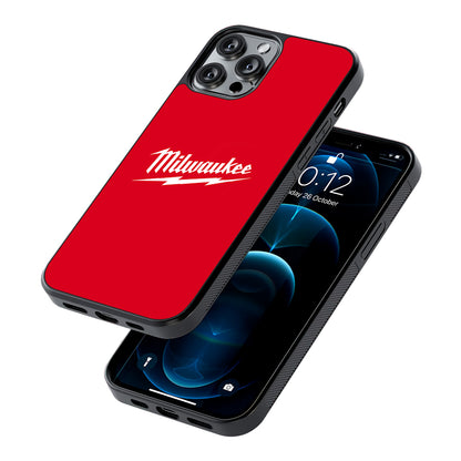 Milwaukee Tool Red Background 2D Rubber Phone Case | Durable Phone Case