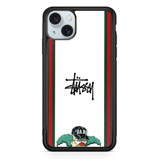 Stussy Homer Simpson iPhone 14 Case | Slim Rubber Case for iPhone 14
