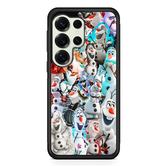 Frozen Olaf Aesthetic Collage Samsung Galaxy S25 Ultra Case | Durable Rubber Case for Samsung Galaxy S25 Ultra