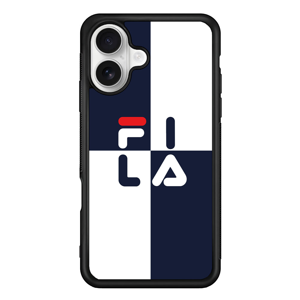 Fila Box Word iPhone 16 Plus Case | Slim Rubber Case for iPhone 16 Plus