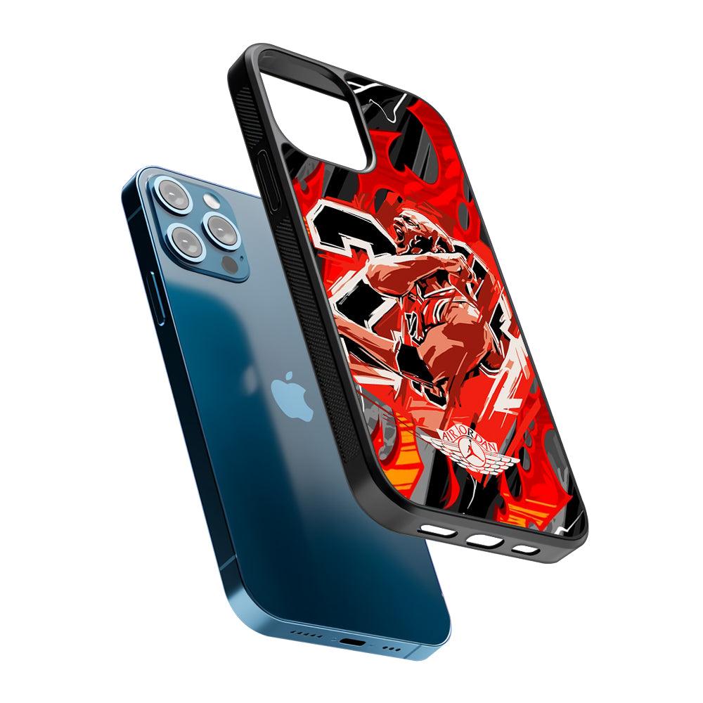 Air Jordan Flaming Spirit 2D Rubber Phone Case | Slim Protective Phone Case