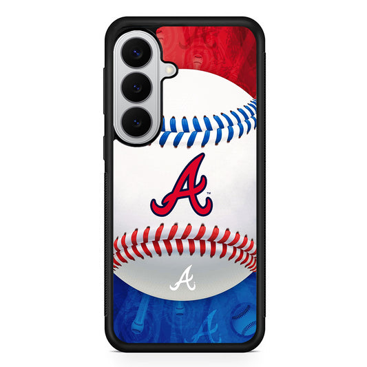 Atlanta Braves Ball Samsung Galaxy S26 Case | Protective Rubber Cover