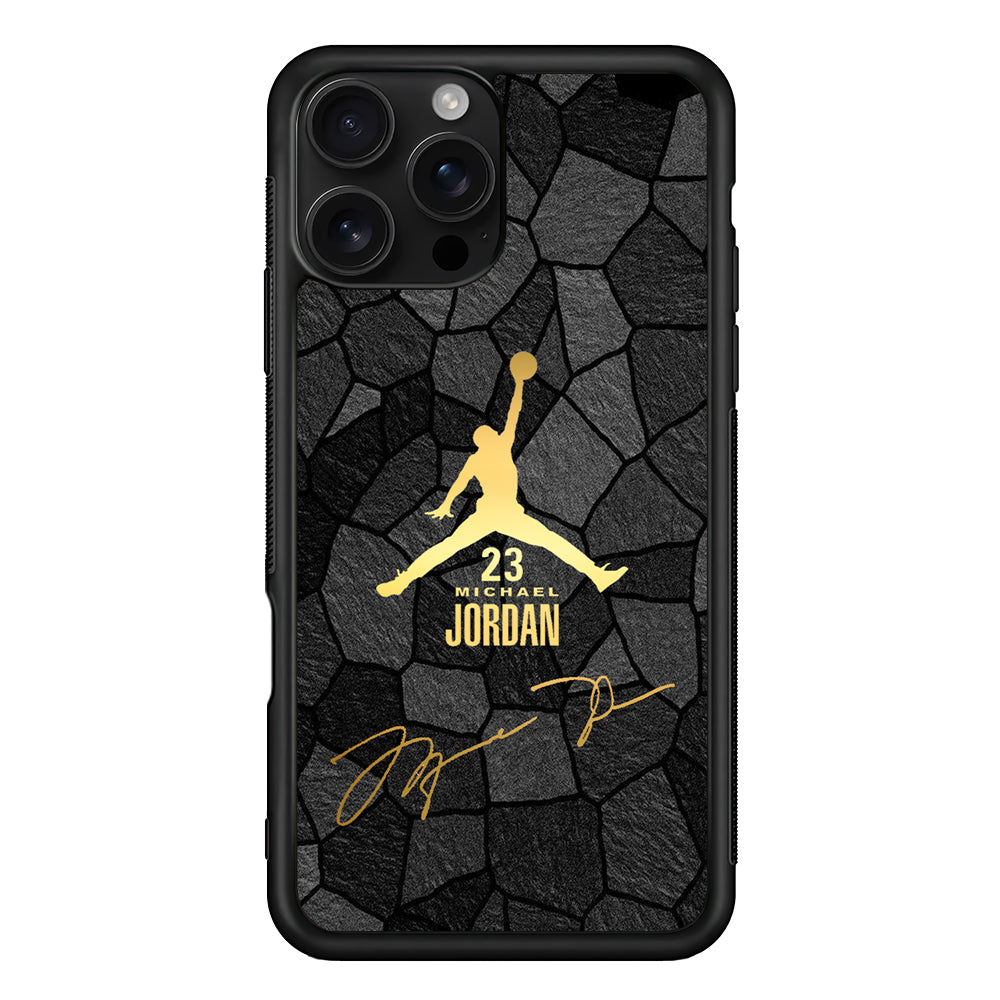 Air Jordan Golden Silhouette iPhone 16 Pro Case - Stylish Protective Cover for iPhone 16 Pro
