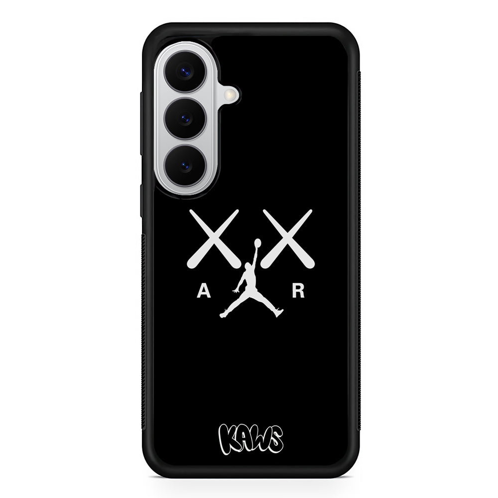 Kaws Air Jordan Midnight Black Samsung Galaxy S26 Case | Slim Rubber Case for Samsung Galaxy S26