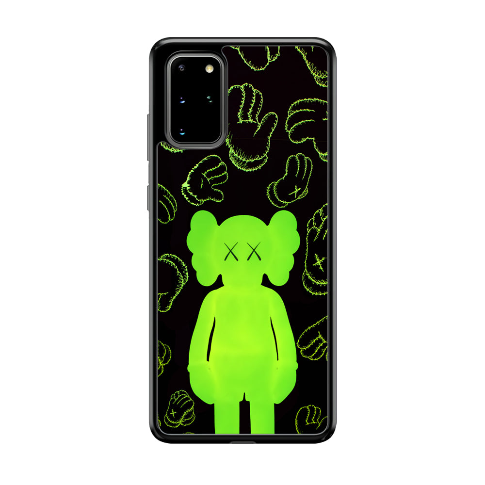 Kaws Doll Glowing Green Samsung Galaxy S20 Plus Case | Slim Rubber Case for Samsung Galaxy S20 Plus
