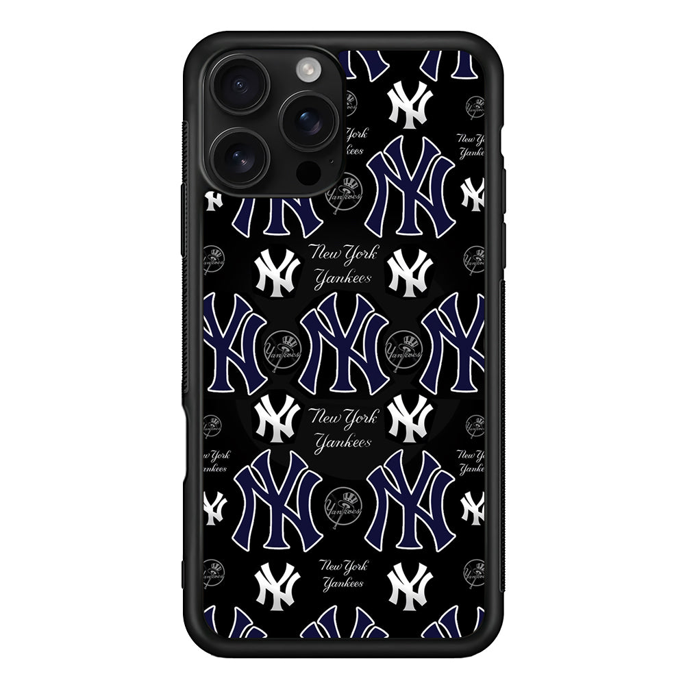 New York Yankees Pattern iPhone 16 Pro Case | Durable Protective Case for iPhone 16 Pro