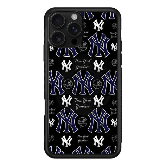 New York Yankees Pattern iPhone 16 Pro Case | Durable Protective Case for iPhone 16 Pro