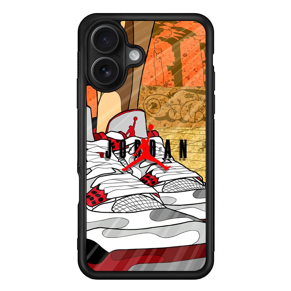 Air Jordan The Cartoon Shoes iPhone 16 Case - Oxvistore