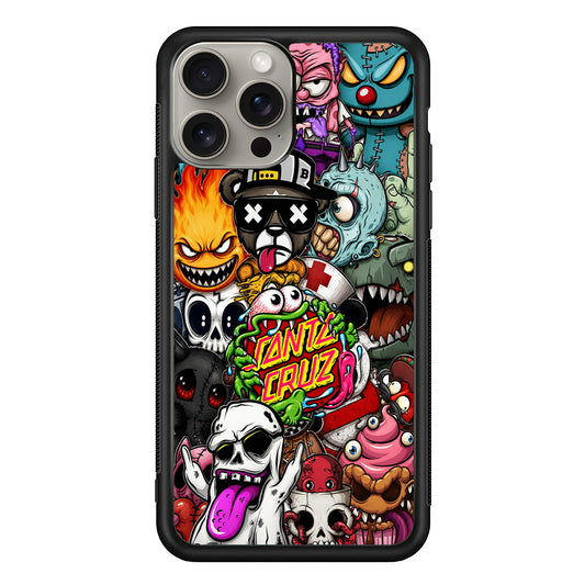 Santa Cruz Skateboard Monster iPhone 15 Pro Case | Slim Rubber Case for iPhone 15 Pro