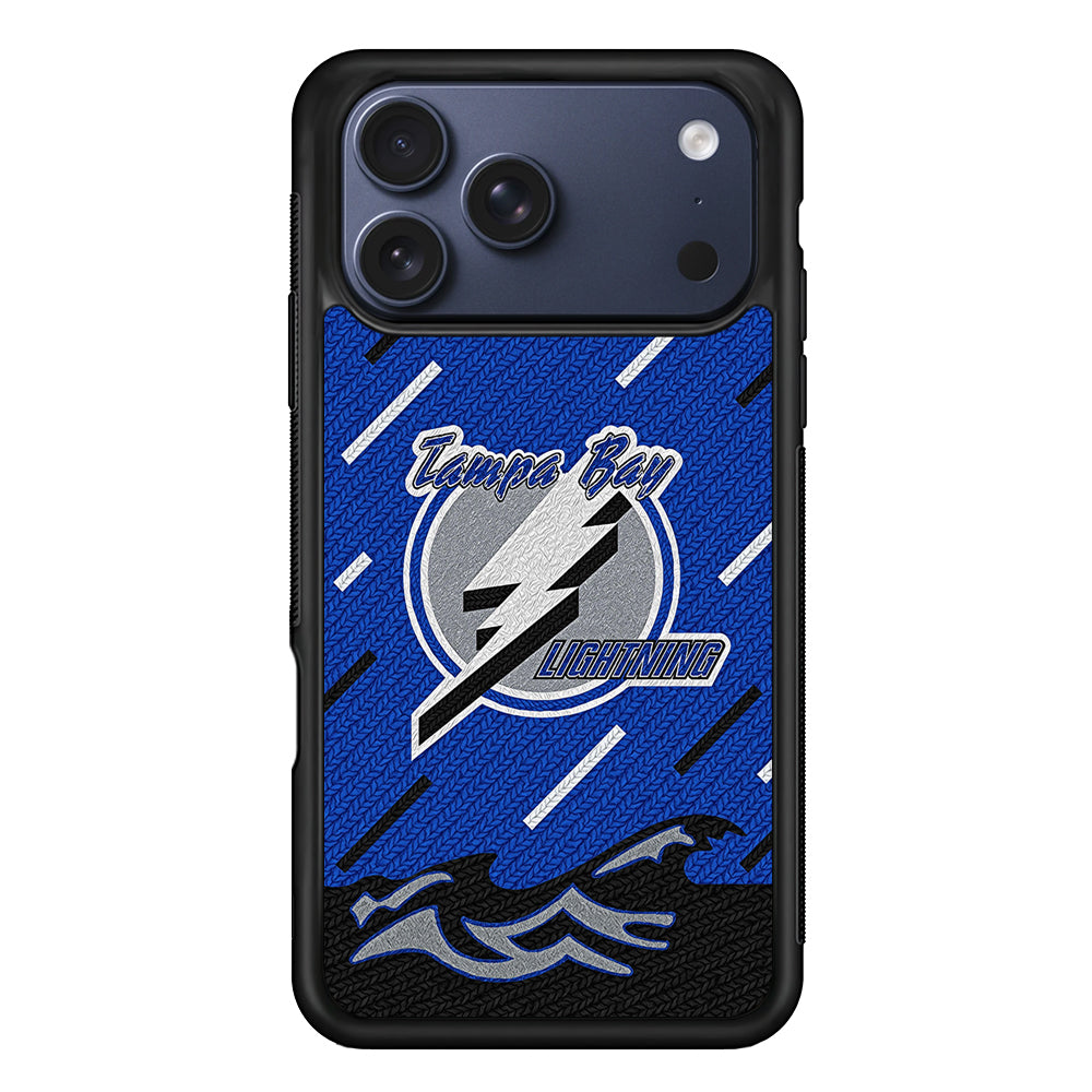 Tampa Bay Lightning Pattern iPhone 17 Pro Max Case | Slim Protective Cover for iPhone 17 Pro Max