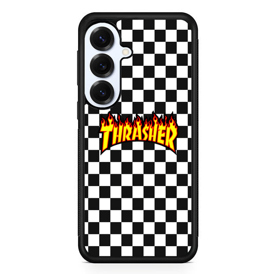 Thrasher Chess Pattern Samsung Galaxy S25 Plus Case | Slim Rubber Case for Samsung Galaxy S25 Plus