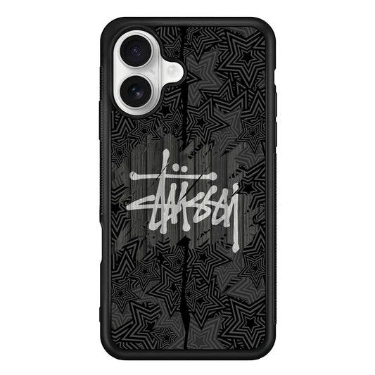 Stussy Star from The Night iPhone 16 Plus Case | Slim Rubber Case for iPhone 16 Plus
