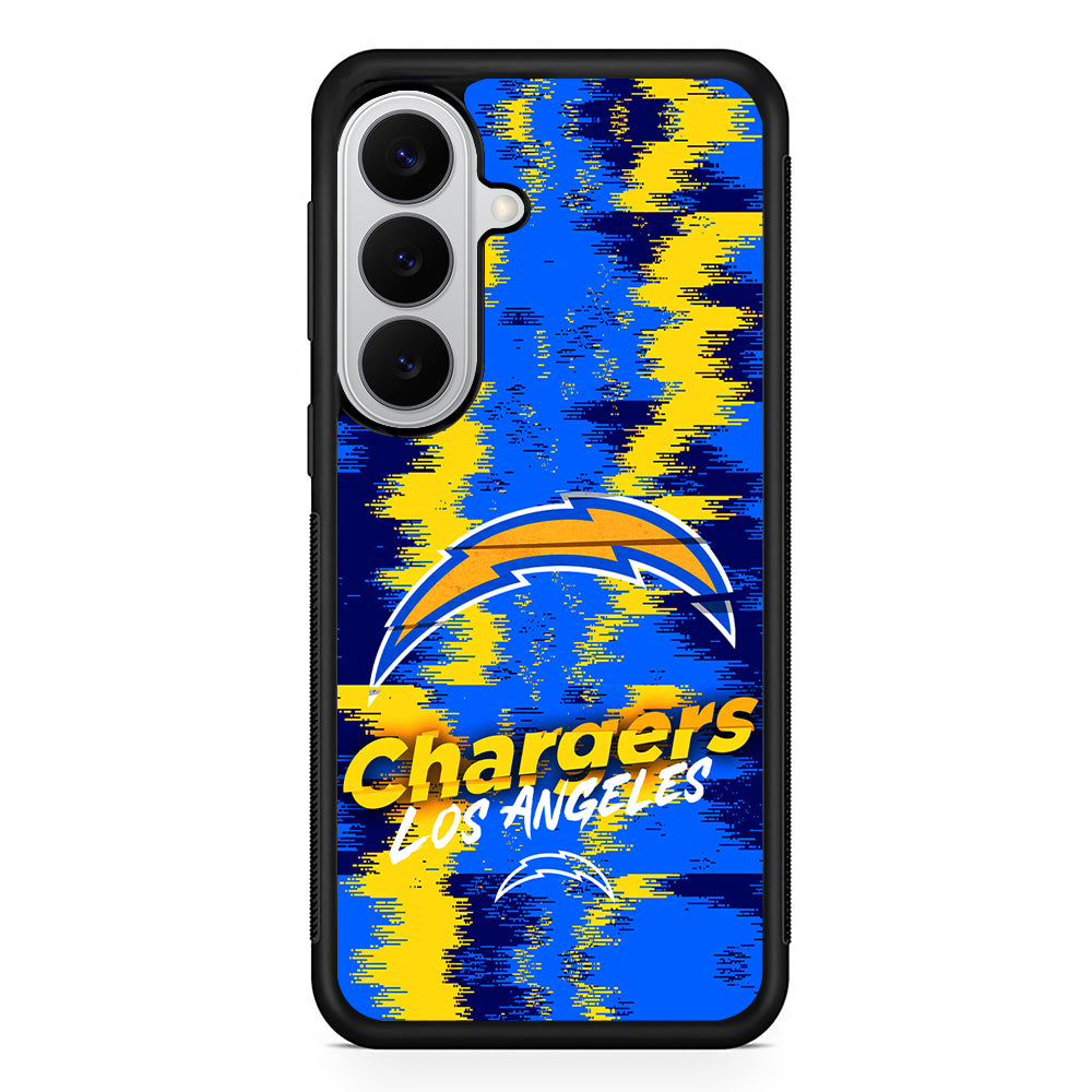 Los Angeles Chargers Abstract Color Samsung Galaxy S26 Case | Protective Rubber Cover