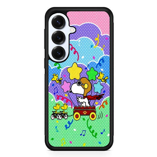 Woodstock Pulled Snoopy Samsung Galaxy S25 Plus Case | Slim Rubber Cover for Samsung Galaxy S25 Plus