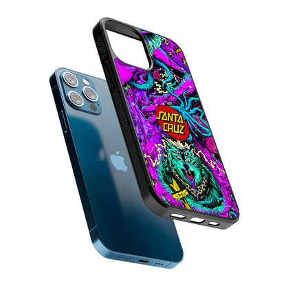 Santa Cruz Skateboard Wolf 2D Rubber Phone Case | Durable Phone Case