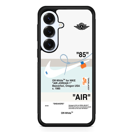 Off White x Nike Air Jordan Natural Samsung Galaxy S25 Plus Case | Slim Rubber Case for Samsung Galaxy S25 Plus