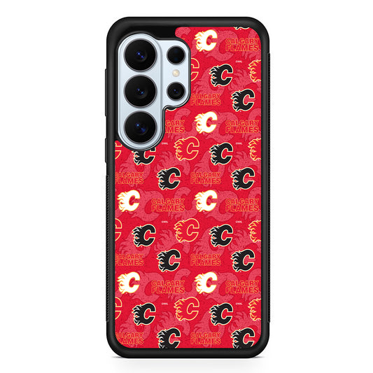Calgary Flames Pattern Samsung Galaxy S26 Ultra Case | Protective Phone Cover