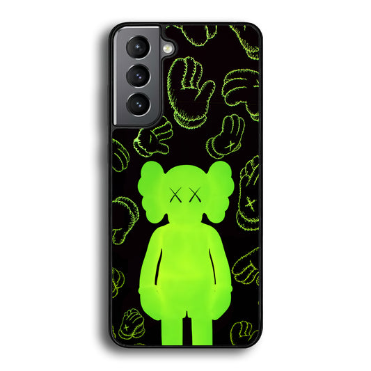 Kaws Doll Glowing Green Samsung Galaxy S22 Case | Slim Rubber Case for Samsung Galaxy S22