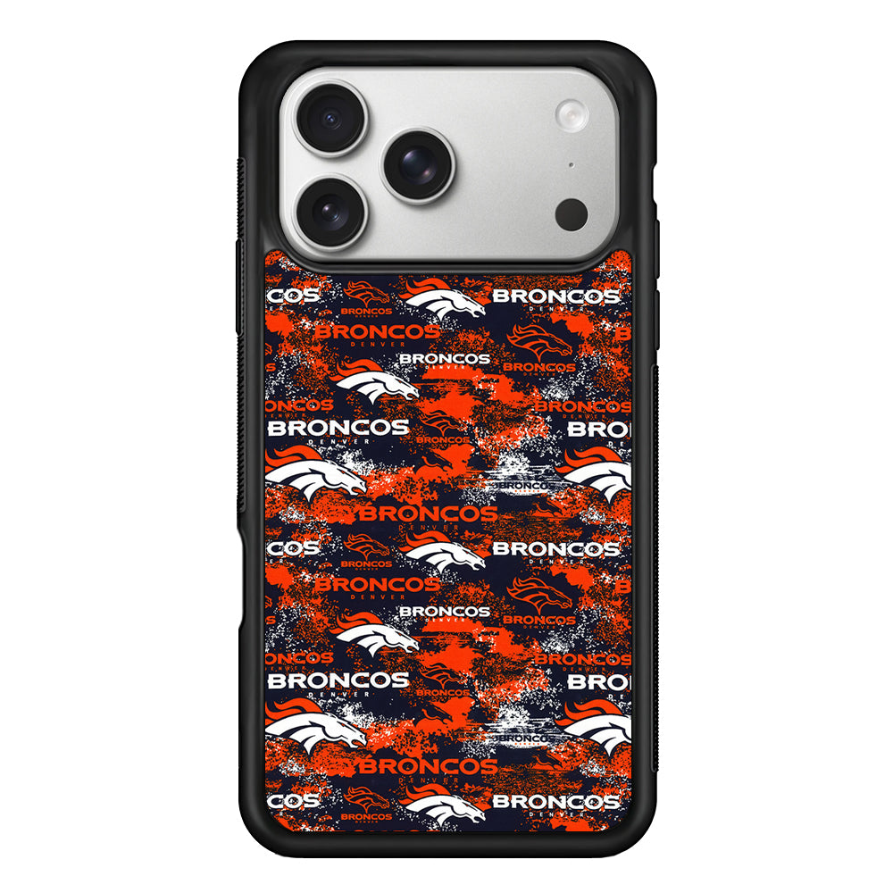 Denver Broncos Patterns iPhone 17 Pro Case | Slim Rubber Case for iPhone 17 Pro
