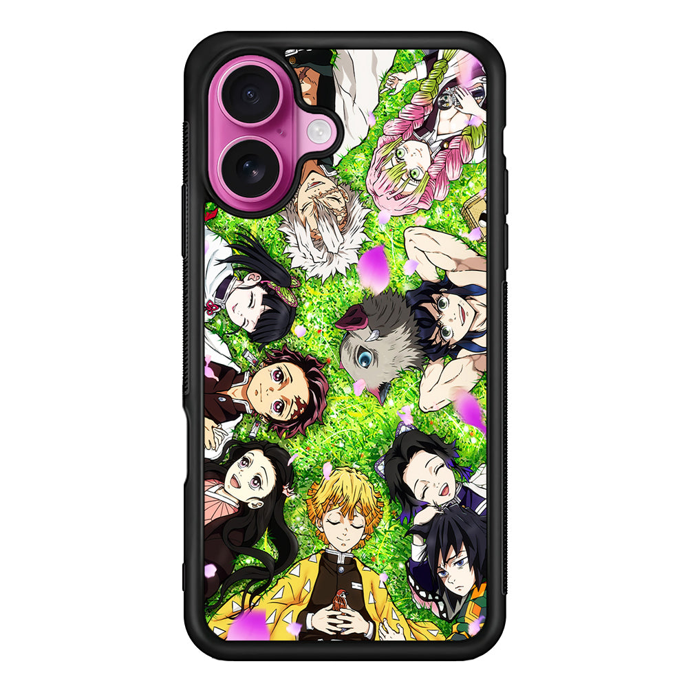 Demon Slayer All Characters iPhone 17 Case | Slim Protective Rubber Phone Cover