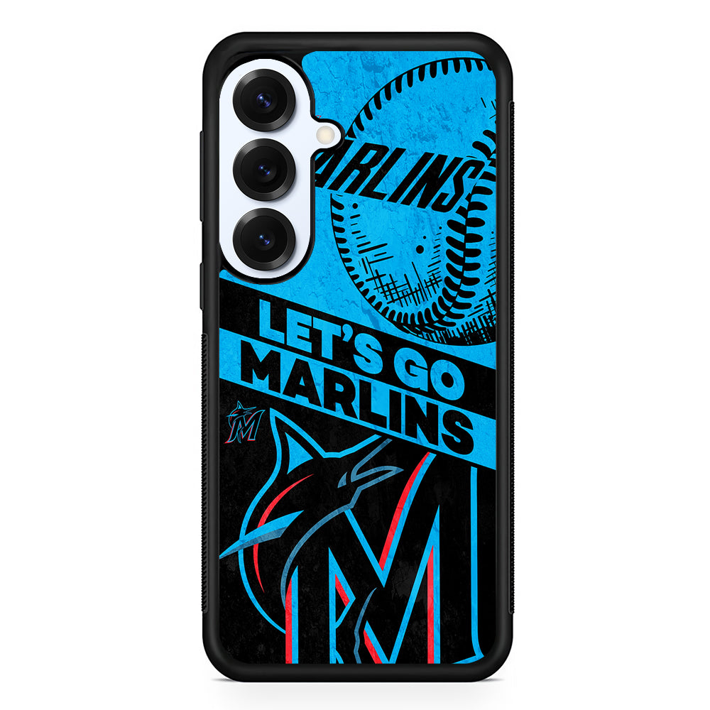 Miami Marlins Let's Go Samsung Galaxy S25 Plus Case | Slim Rubber Cover for Samsung Galaxy S25 Plus