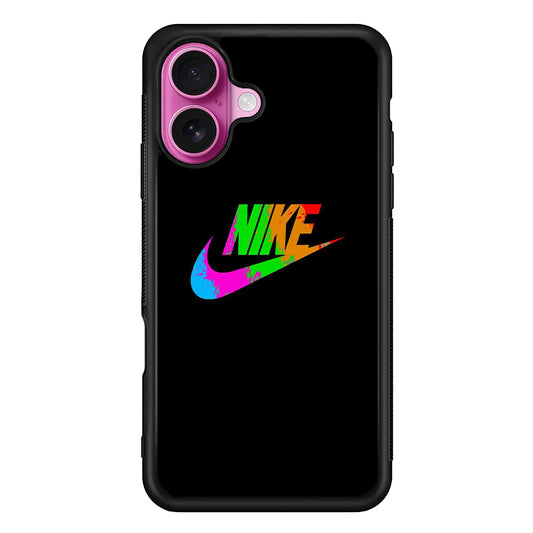 Nike Word Rainbow iPhone 17 Case - Slim Rubber Case for iPhone 17