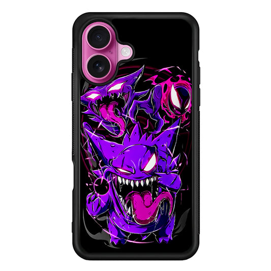 Pokemon Gengar Haunter Gatsly iPhone 17 Case | Slim Protective Rubber Phone Cover