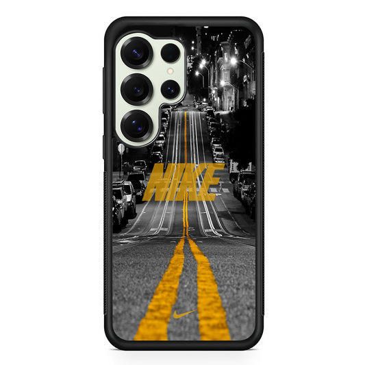 Nike Night Yellow Flames Samsung Galaxy S25 Ultra Case | Durable Rubber Case for Samsung Galaxy S25 Ultra