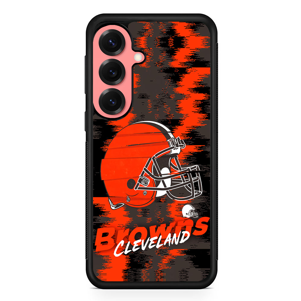 Cleveland Browns Abstract Color Samsung Galaxy S25 Case | Protective Case for Samsung Galaxy S25