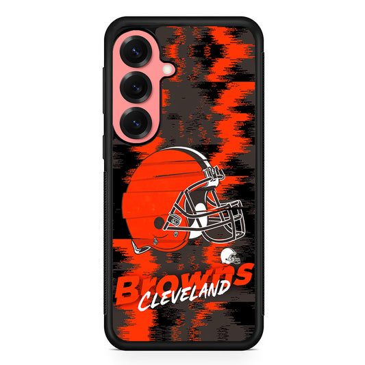 Cleveland Browns Abstract Color Samsung Galaxy S25 Case | Protective Case for Samsung Galaxy S25