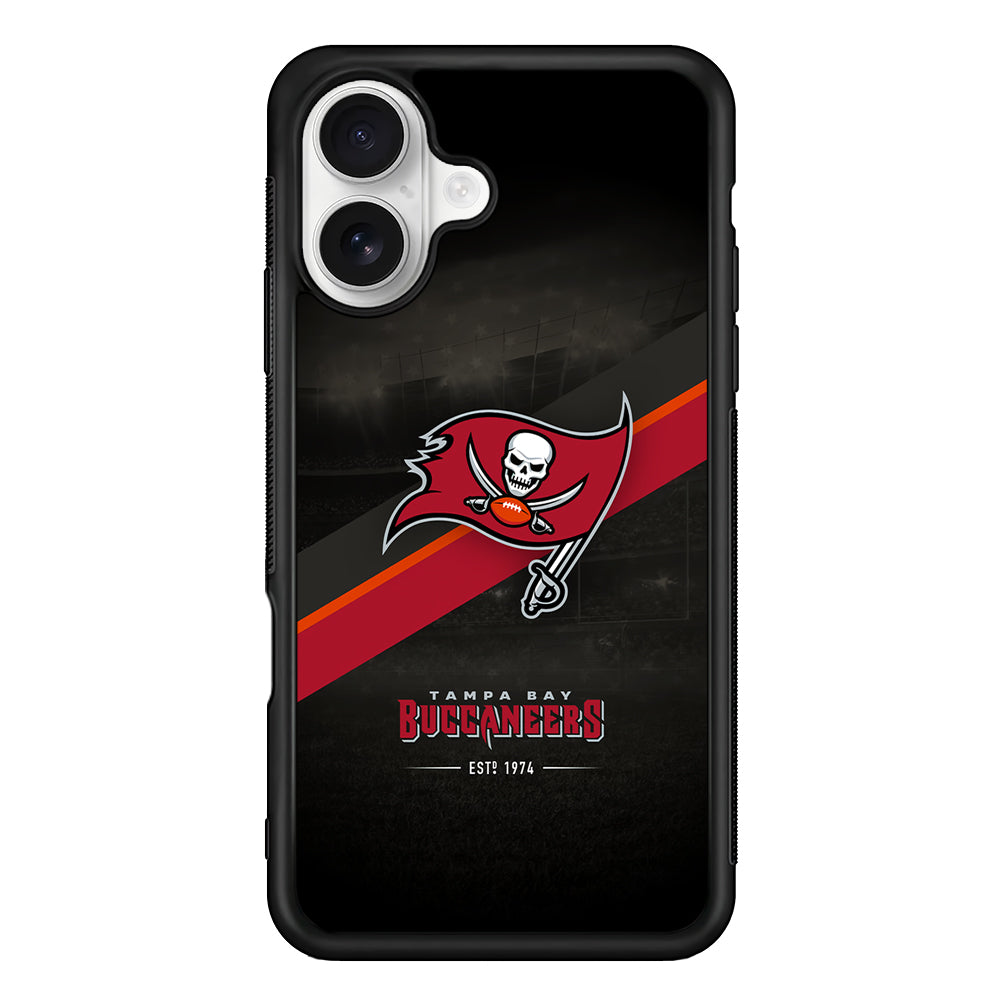 Tampa Bay Buccaneers Logo iPhone 16 Plus Case | Durable Protective Rubber Cover