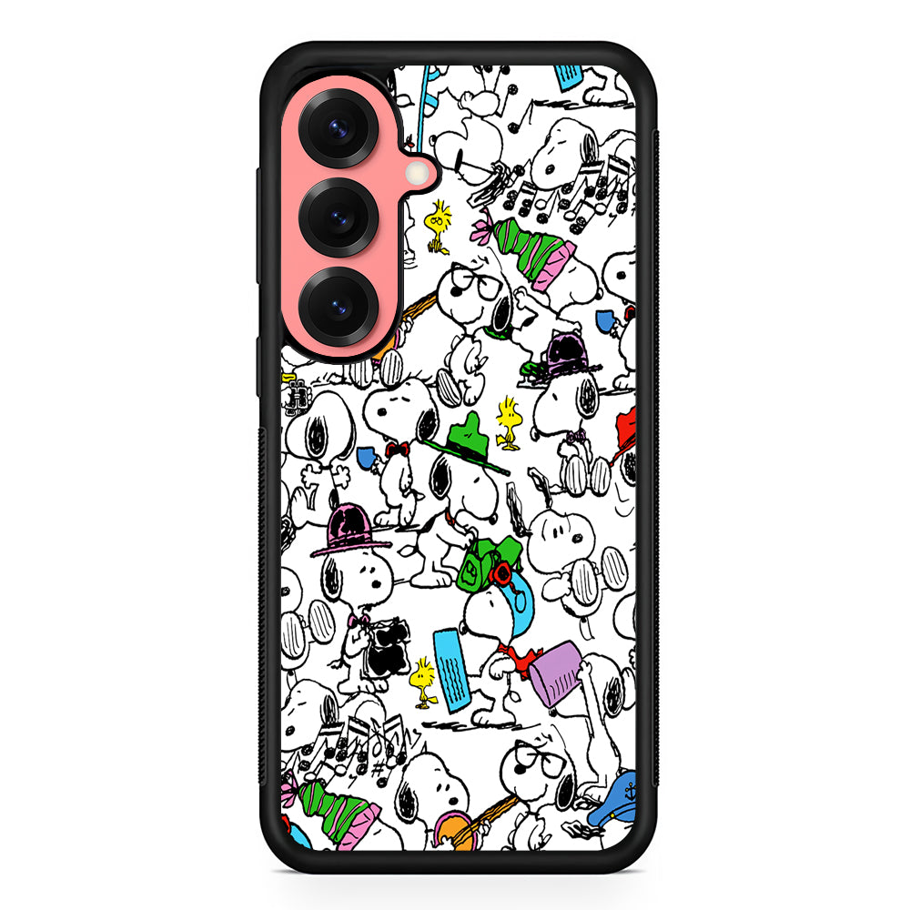 Collection of Snoopy Activities Samsung Galaxy S25 Case | Protective Case for Samsung Galaxy S25