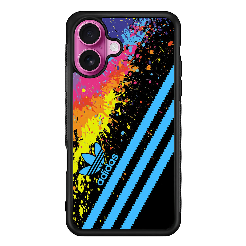 Adidas Stripe Paint iPhone 17 Case - Slim Rubber Case for iPhone 17